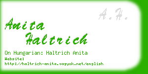 anita haltrich business card
